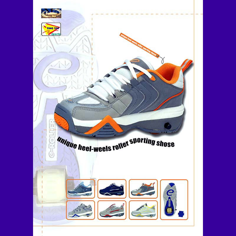 2 In 1 Moveable Heel-Wheels  Sporting Roller Shoes